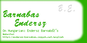 barnabas endersz business card